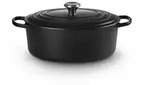 LE CREUSET Br&auml;ter Gusseisen-Br&auml;ter mit Deckel, Oval, Gusseisen, &Oslash; 31 cm, Schwarz,