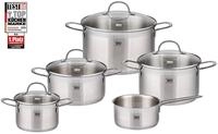Elo Topf-Set Top Collection, Edelstahl 18/10 (Set, 9-tlg., je 1 Fleischtopf 16/20/24