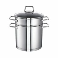SCHULTE-UFER Spaghettitopf Wega, Edelstahl (Set, 1 x Topf, 1 x Deckel, 1 x