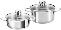 Kopf Topf-Set Parvus 2-teilig, Edelstahl (2-tlg), Kleine T&ouml;pfe, Kochtopfset, 14 + 14