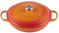LE CREUSET Bratentopf Gourmet-Profitopf, Gusseisen orange|rot 30 cm