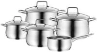 WMF Topf-Set 0739156030 Matt, (5-tlg., 1x Bratentopf mit Deckel &Oslash; 20 cm (ca. 3l), 1x