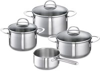 SCHULTE-UFER Topf-Set Wave, Edelstahl (Set, 4-tlg., Bratentopf &Oslash; 20 cm,...