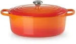LE CREUSET Auflaufform Signature Br&auml;ter Ofenrot Oval 33 cm, Gusseisen rot