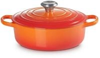 LE CREUSET Br&auml;ter Gourmet-Br&auml;ter mit Deckel 30 cm Signature Ofenrot