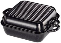 Riess Bratpfanne Classic Bratformen, 26 x 26 cm mit Deckel - Emaille