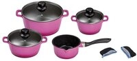 KING Topf-Set, Aluminiumguss (Set, 7-tlg., je 1 Kochtopf &Oslash; 16/20/24 cm, 1x