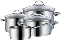 WMF Topf-Set Provence Plus 4-teilig, Induktions T&ouml;pfe Set mit Glasdeckel,