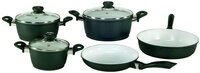 Kr&uuml;ger Topf-Set Oslo, Keramik (Set, 8-tlg., Fleischtopf 16/20/24 cm,...