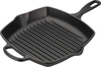 LE CREUSET Grillpfanne Grillpfanne Signature quadratisch schwarz matt 26cm