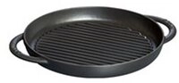 Staub Grillpfanne Staub Grill Pans Pure Grill, 30 cm rund Gusseisen Schwarz, (1-tlg)