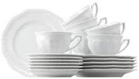 Rosenthal Kaffeeservice Maria Wei&szlig;, 6 Personen, Porzellan, 18-tlg. wei&szlig;