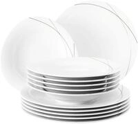 Seltmann Weiden Tafelservice Teller Set, Geschirr-Set Trio Highline (12-tlg), 6