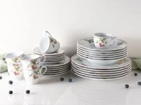 CreaTable Kombiservice Geschirr-Set Flora Orchard (30-tlg), 6 Personen, Porzellan,
