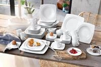 CreaTable Kombiservice Geschirr-Set Celebration (50-tlg), 6 Personen, Porzellan,