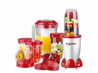 Mr. Magic Standmixer Smoothie Maker inkl. To-Go Becher, 400 W, rot 18 Teile -