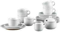 Seltmann Weiden Kombiservice Kaffeeservice Compact Uni 20-teilig wei&szlig; Nr. 482-122,