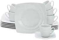 CreaTable Kaffeeservice Celebration Weiss (18-tlg), 6 Personen, Porzellan