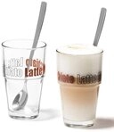 LEONARDO Latte-Macchiato-Tasse Solo mit L&ouml;ffeln 4-tlg., Glas