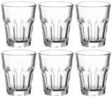 LEONARDO Schnapsglas Rock, Kalk-Natron Glas, Set 6 Schnapsgl&auml;ser, 50ml