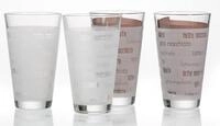 Ritzenhoff & Breker Latte-Macchiato-Glas Chicco, 4-tlg., Glas, Schrift-Dekor,