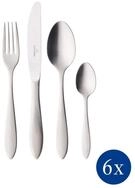 Villeroy & Boch Besteck-Set Arthur geb&uuml;rstet Tafelbesteck 24-teilig (24-tlg), 6