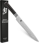 KAI Schinkenmesser Shun Classic Schinkenmesser mit Kullenschliff 9" (23,0 cm)