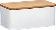 Zeller Present Brotkasten, Bambus, Metall, (1-tlg), L&auml;nge ca. 31 cm, wei&szlig;