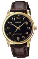 CASIO Luxusuhr Herren Analog Quarz Uhr mit Leder Armband MTP-V001GL-1