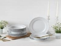 CreaTable Tafelservice Geschirr-Set Maria Theresia (12-tlg), 6 Personen, Porzellan,