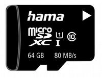 Hama microSD Karte, Memory Fast, + Adapter/Mobile, Class 10 UHS-I Speicherkarte (64