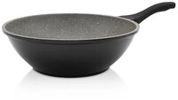 Kr&uuml;ger Wok Aluguss Wokpfanne Barcelona, 30 cm, Aluminiumguss (1-tlg), f&uuml;r
