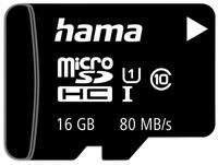 Hama microSD Karte, Memory Fast, + Adapter/Mobile, Class 10 UHS-I Speicherkarte (16