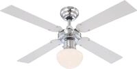 GLOBO LIGHTING Deckenventilator Deckenventilator Champion Silber 105 cm mit Licht,