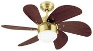 Westinghouse Deckenventilator Deckenventilator Turbo Swirl Messing 76 cm mit Licht,