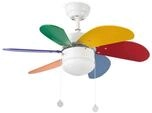 FARO Barcelona Deckenventilator Deckenventilator Palao Bunt 81 cm mit Licht, Mit