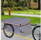 HOMCOM Fahrradlastenanh&auml;nger Transportanh&auml;nger Fahrrad, Grau 140 x 88 x 60 cm