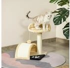 PawHut Kratzbaum Katzenbaum mit Spielb&auml;llen Katzenkratzbaum, Sisalseil-Kratzstangen,