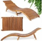 Casaria Gartenliege Braun, Holz Gartenliege FSC&reg;-zertifiziert 320kg Belastbar...