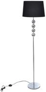 vidaXL Au&szlig;en-Wandleuchte, Stehlampe mit 4-Kugel-Dekoelement Schwarz