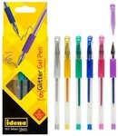 Idena Gelschreiber Idena 512080 - Gel-Pen Glitter, 6 St&uuml;ck in Trendfarben, im