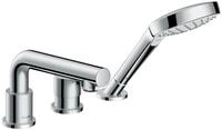 hansgrohe Wannenarmatur Talis S 3-Loch Einhebel-Wannenrandmischer f&uuml;r Secuflex...
