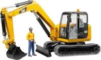 Bruder&reg; Spielzeug-Bagger Cat Minibagger 35 cm mit Bauarbeiter (02466), Made in
