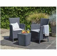 Allibert Balkonset Iowa, (Set, 3-tlg., 2 x Sessel, 1 x Tisch mit Boxfunktion, OTTOs