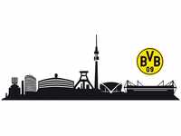 Home affaire Wandtattoo »BVB Skyline mit Logo«, 120/20 cm
