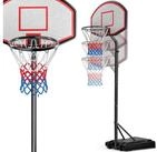 Deuba Basketballkorb, Outdoor Indoor mit St&auml;nder h&ouml;henverstellbar 205- 305cm