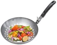 GEFU Wok Gem&uuml;se Wok BBQ, Edelstahl, Kunststoff, Abnehmbarer Griff