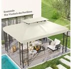 Outsunny Pavillon-Ersatzdach 3 x 4 m, mit Doppeldach, 180 g/m&sup2;, 400 x 400 cm
