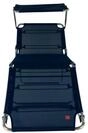 Fiam Gartenliege Amigo 40+ mit Sonnenblende aus Aluminium, Dunkelblau, 3-fach