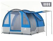 CampFeuer Tunnelzelt Zelt Smart f&uuml;r 4 Personen, Blau/Grau, Tunnelzelt 2000 mm